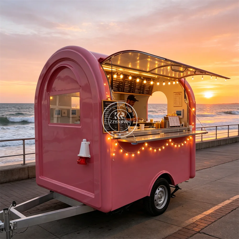 

Modern Concession Trailer Food Truck Custom Mobile Street Kitchen Trailer Burger Pizza Food Trailer With Complete Kitchen