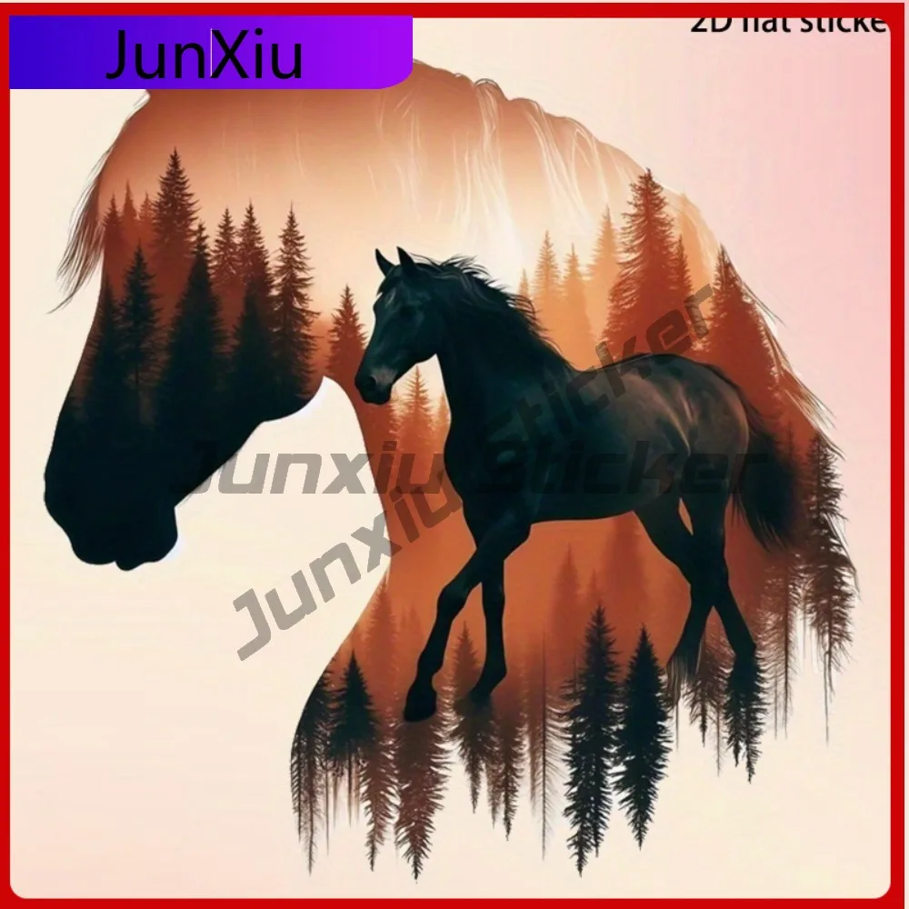 

horse head vinyl sticker suitable for cars laptops mobile phones windows walls glass cups smoo Funny Car Laptop Window Bumper