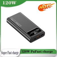 NEW 20000mah 120W Mobile Power Supply Fast Charging High Capacity Battery  Digital Display iPhone Samsung Huawei's Power Supply