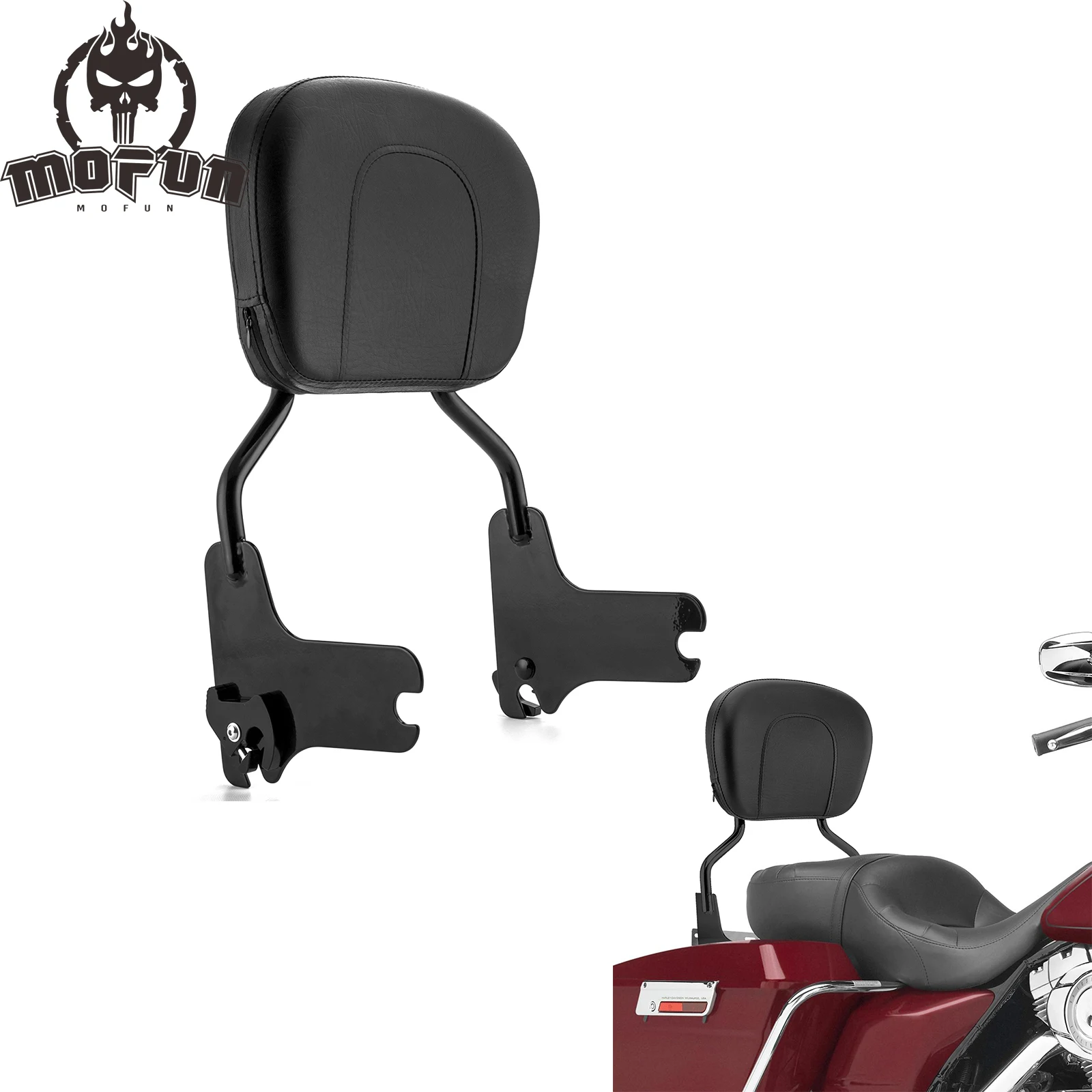 

Мотоциклетная черная 19-дюймовая пассажирская спинка для Harley Touring 1997-2008 Road King, Electra Glide, аксессуары для ROAD GLIDE