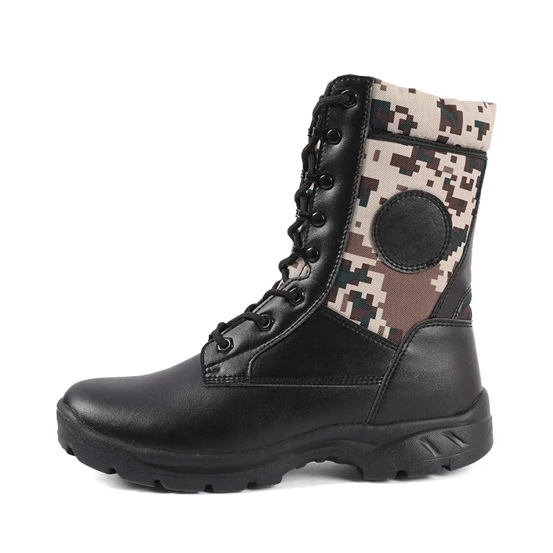 Botas de combate de camuflagem alta masculinas, leves e confortáveis, botas táticas respiráveis para aventuras ao ar livre