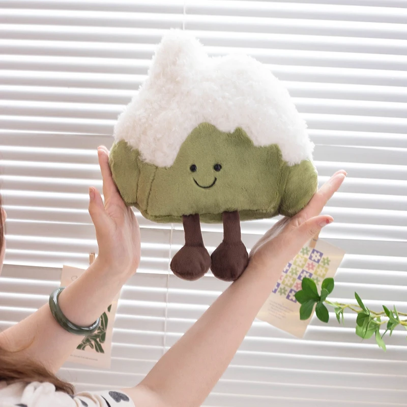 

30CM Simulated Snow Mountain Plush Doll Kawaii Smiling Snow Mountain Doll Cute Children's Room Decoration Desk Ornament