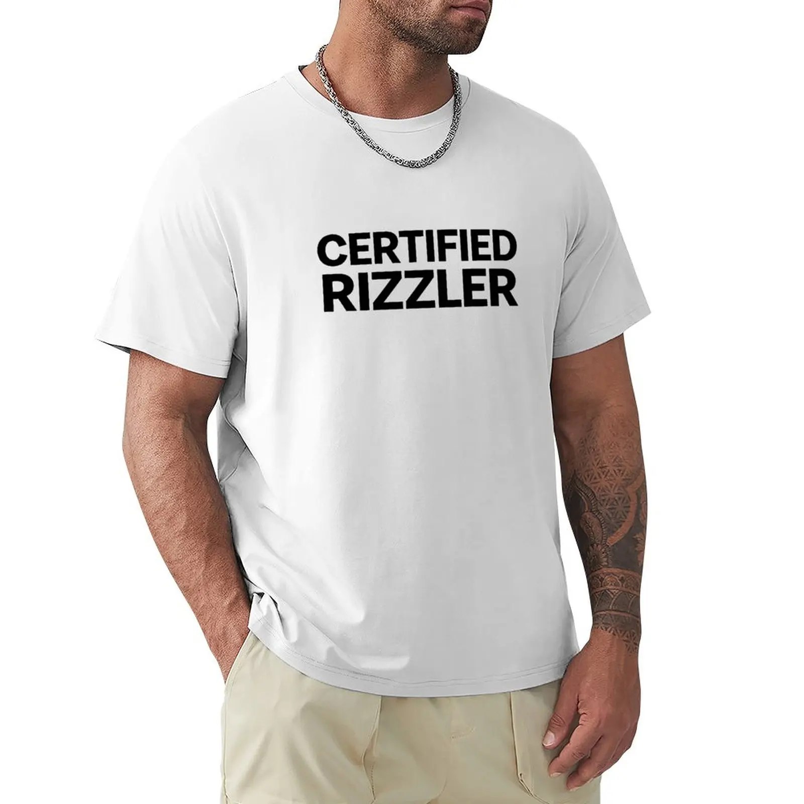 

CERTIFIED RIZZLER T-shirt cute tops aesthetic clothes mens workout shirts