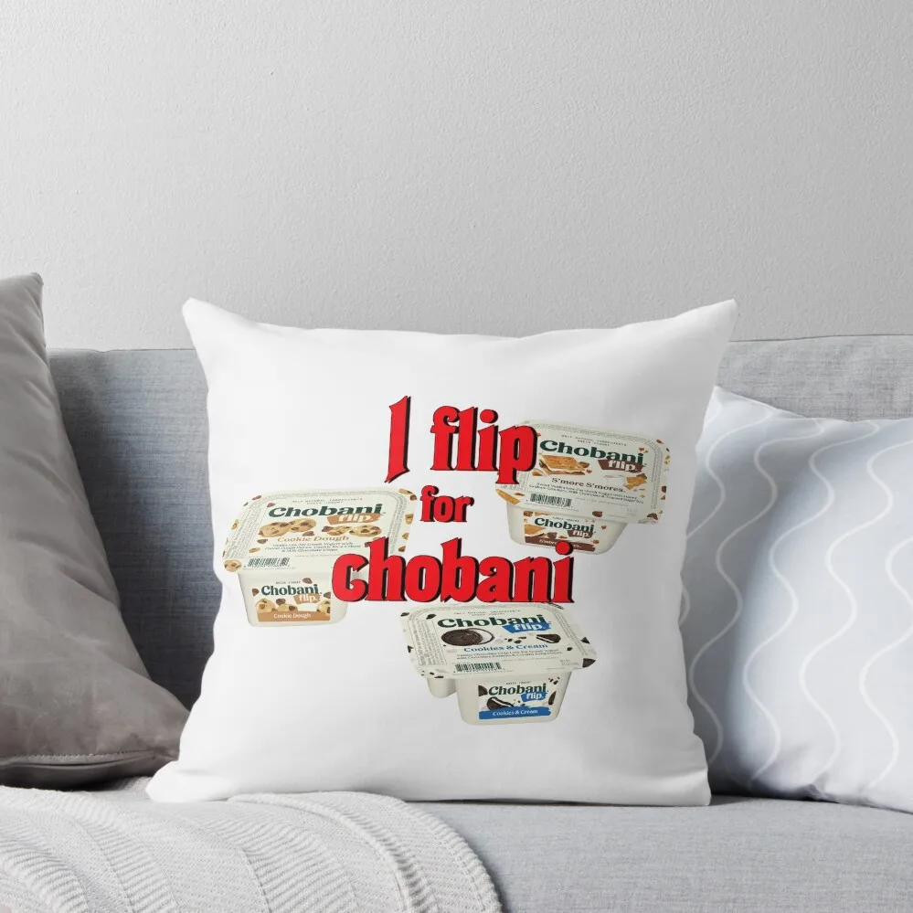 I flip for C h o b a n i Throw Pillow christmas decorations 2024 Embroidered Cushion Cover Custom Cushion Photo pillow