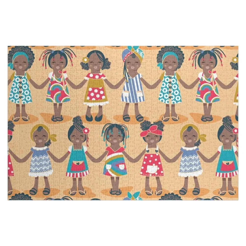 

One dress for one smile // orange background Jigsaw Puzzle Customizable Gift Custom Gift Jigsaw Custom Puzzle