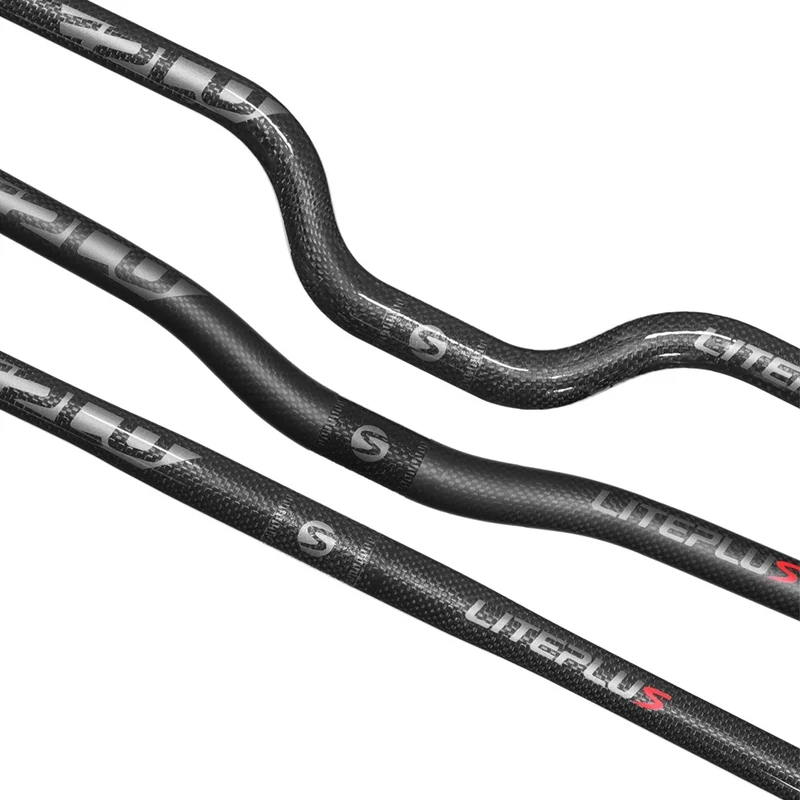 

Liteplus 580MM Carbon Fiber Bicycle Handlebar: 20/50 Lift, Straight/Swallow Design for Brompton & DAHON Folding Bikes