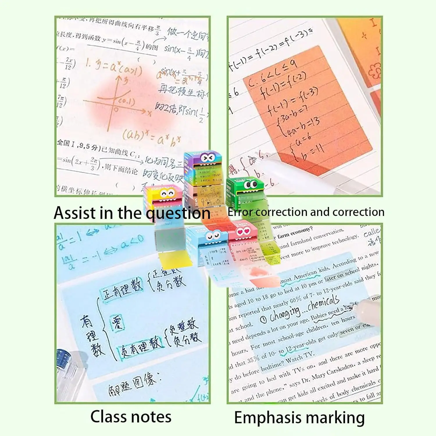 Novel Transparent Notes, Pull-Out Distribution Box Notes, Self-Adhesive Notepad Quick-Drying Multi-Color Note Paper, Note Paper