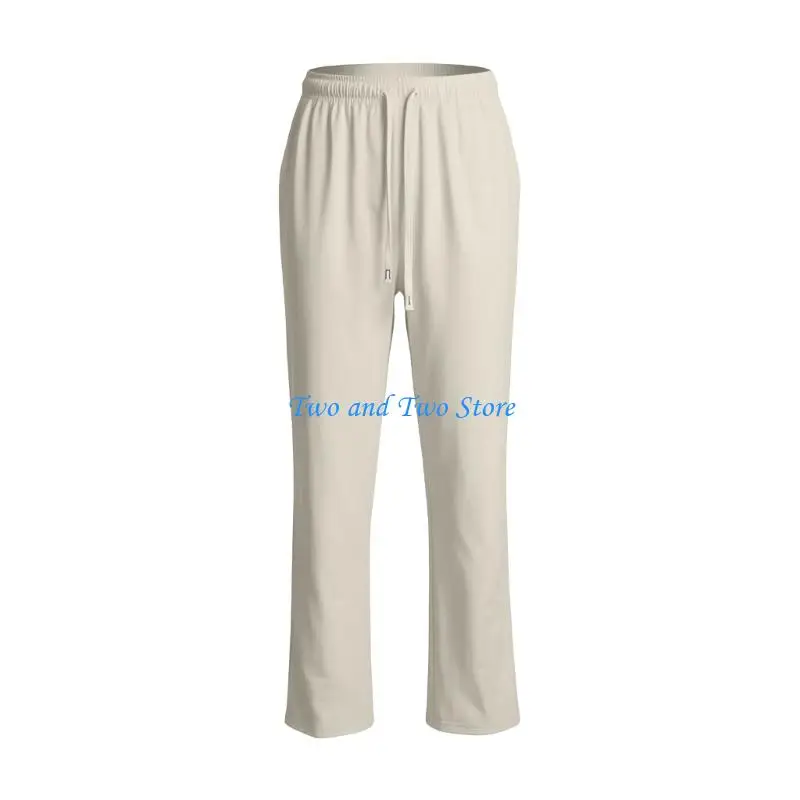 HX6F Womens Sweat Resistant Drawstring Active Bottoms High Waist Pocketed Straight Pants