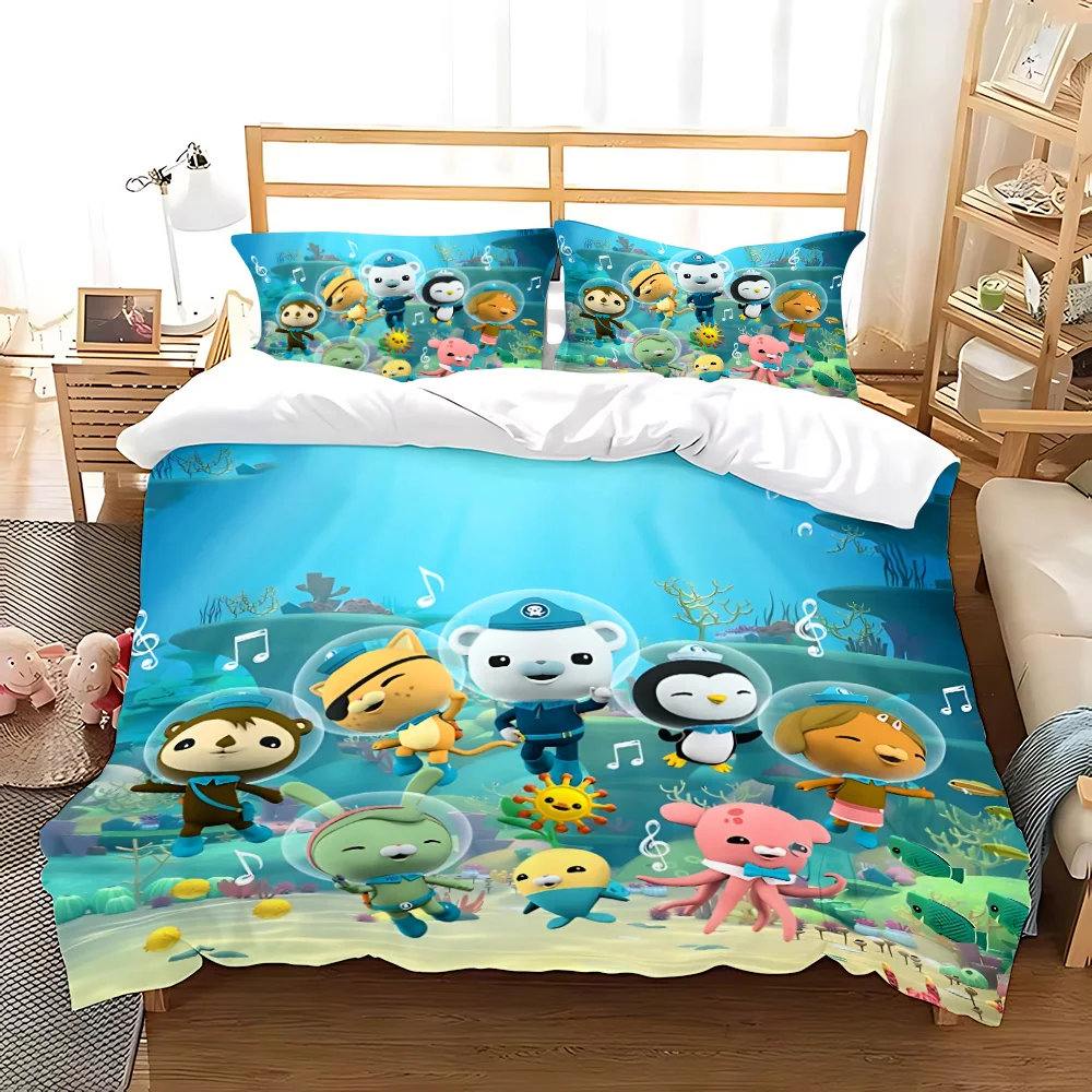 Duvet The Octonauts cartoon Pillowcase Bedding Set Adult Boy Girl Bedroom Decoration Children Gift Single Double Large Size