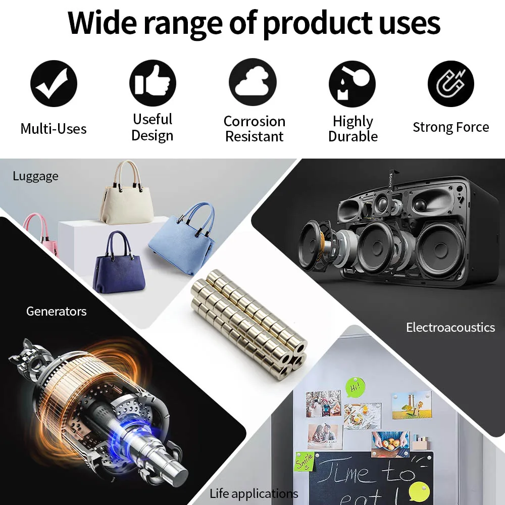 8x5-3 مللي متر سوبر قوي مغناطيس النيوديميوم N35 ندفيب المغناطيسي الدائم imanes جولة مع ثقوب مغناطيس قوي مغناطيس الثلاجة #5