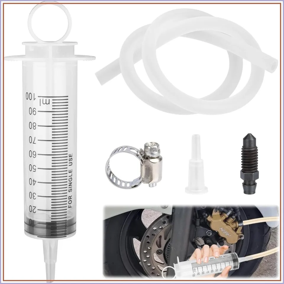 Hydraulic Brake Bleeder Kit with Syringe and Hose