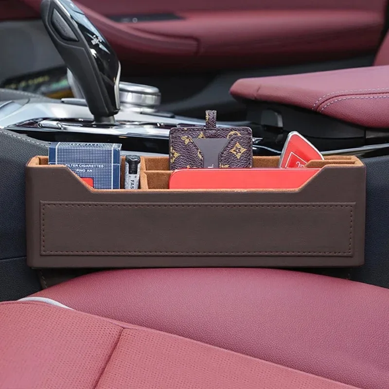 سيارة متعددة الوظائف الجلود شق الجانب تخزين محفظة جيب مفاتيح بطاقة صندوق تخزين لمقعد كوبرا ولد 2022-2024 2025 #5