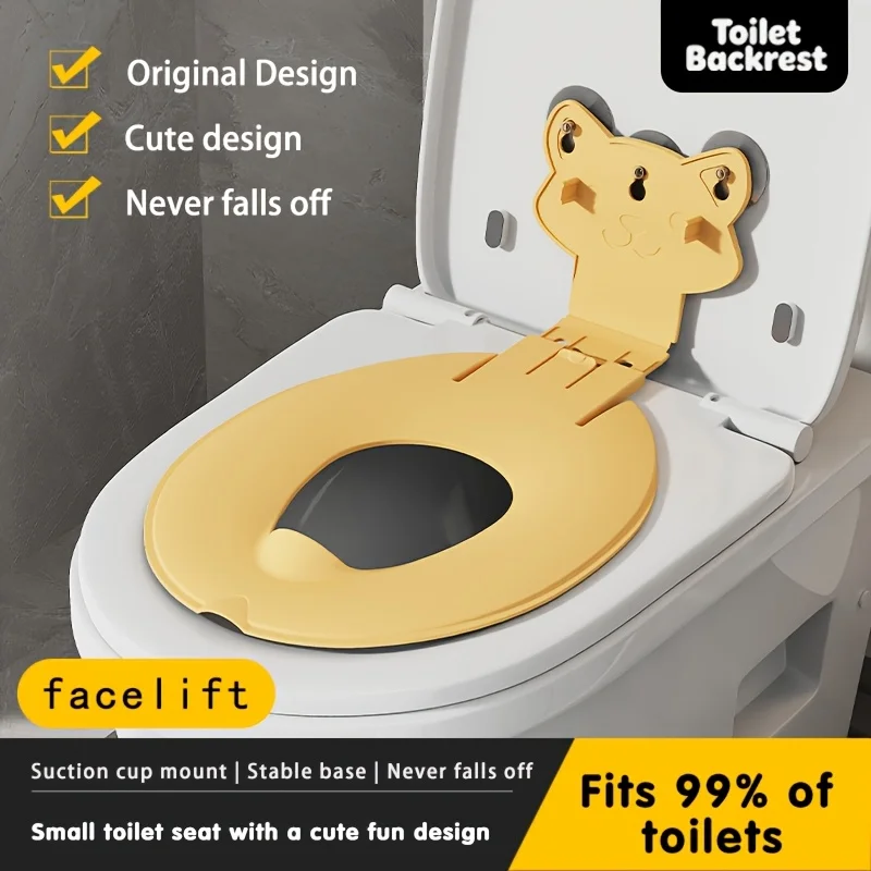 Portable Foldable Toilet Seat Cover Cute Cartoon Pattern Washable Fade Resistant Home Toilet Cushion Cover Not for Smart Toilet