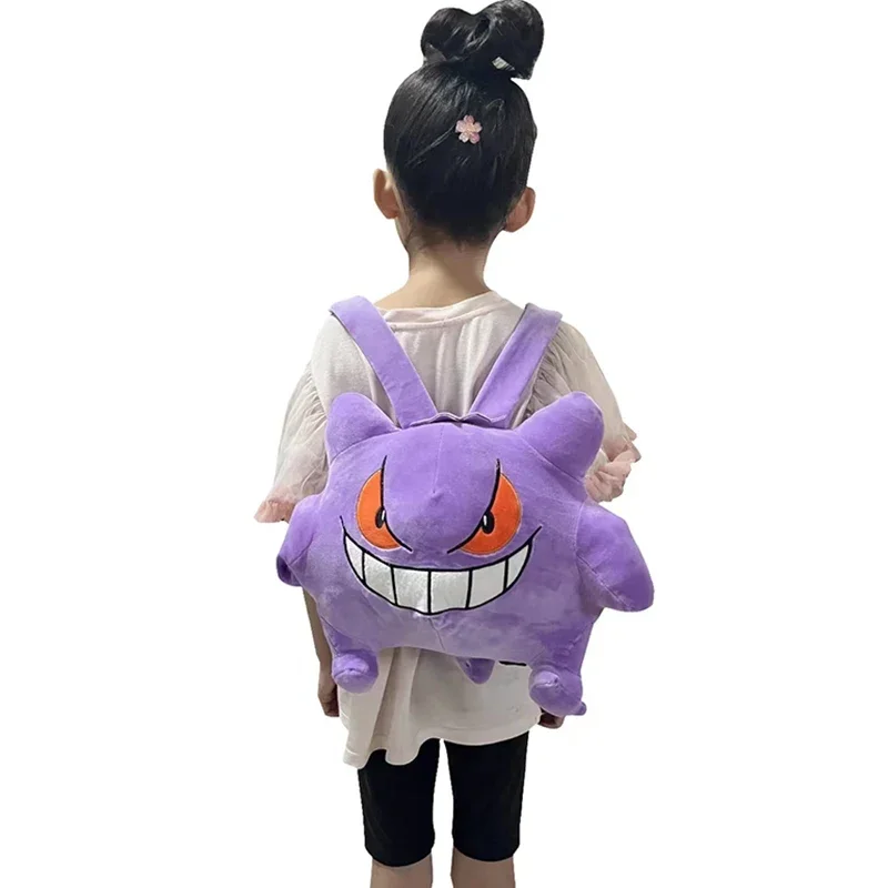 Kawaii Pokemon Plush Dolls Backpack Anime Pikachu Charmander Genger Mimikyu Eevee Soft Stuffed Bag Large Capacity Schoolbag Gift