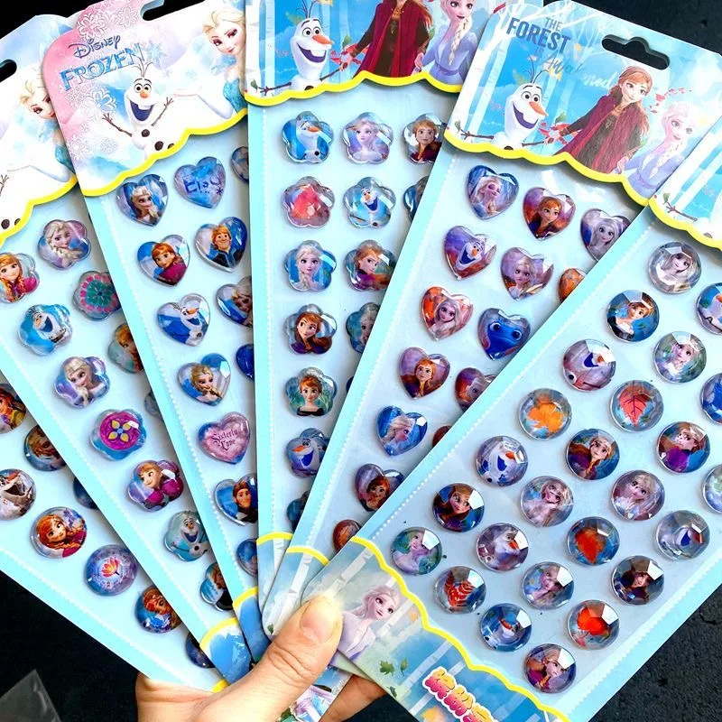 

Disney Princess Frozen The Snow Queen Elsa Snow White 3D Diy Diamond Stickers for Children's Faces Girl's Cheek Decoration Gift