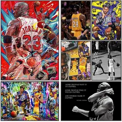 Basketball Star Posters Ball King K-Kobe Frameless Painting Living Room Background Wall Decorations Home Decor Souvenir Gift