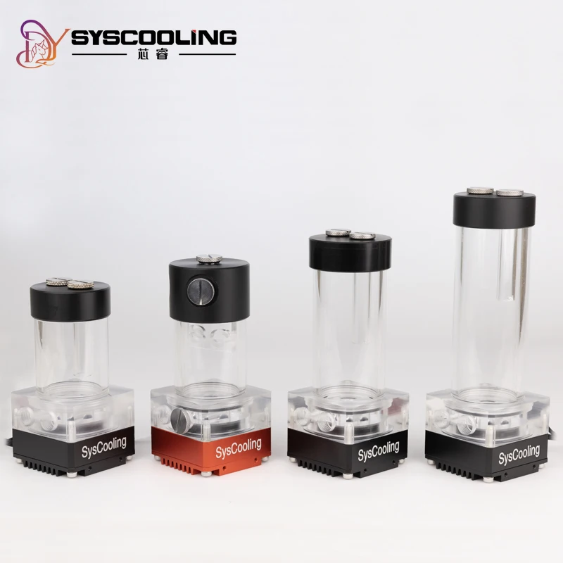 Syscooling P67D water cooling pump with 130mm reservoir for PC water cooling  support G1/4 thread in/out quiet pump