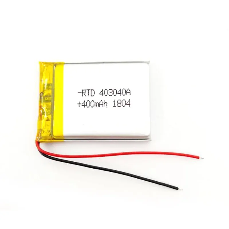 5pcs/Lot New 3.7V 400mAh 403040 043040 Lipo Polymer Lithium Rechargeable Li-ion Battery Cells For Mp3 Mp4 PAD DVD DIY E-book