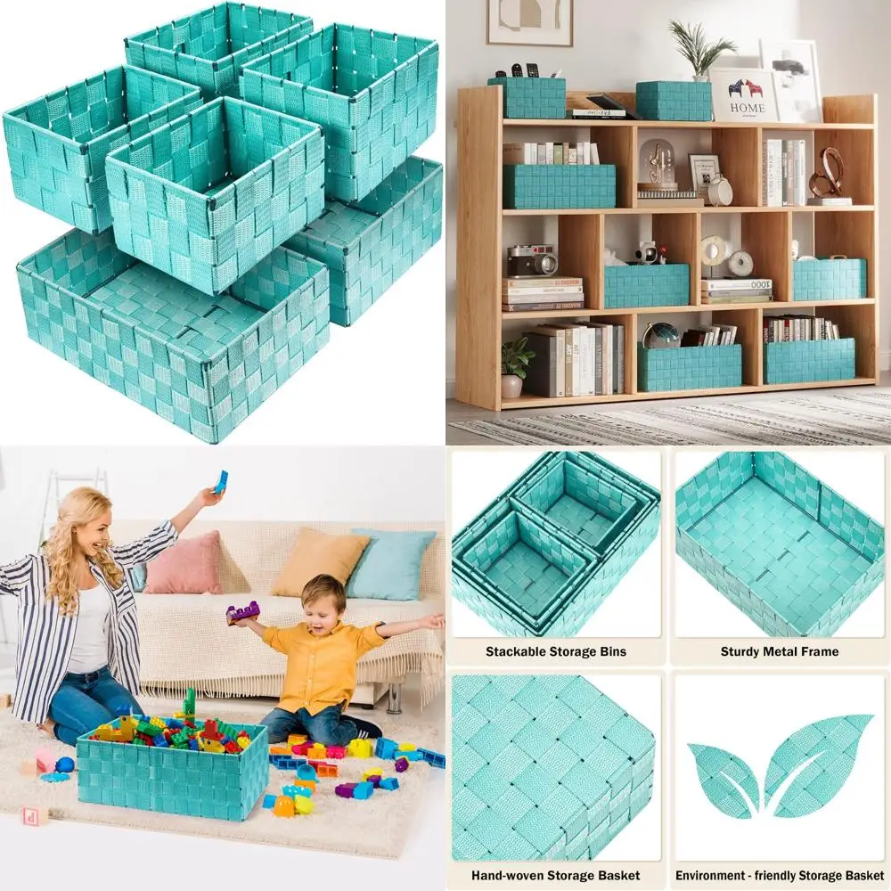 

Collapsible Fabric Storage Baskets, Multipurpose Cube Organizers, Stackable Storage Boxes for Clothes, Shelves, Closet - Space-S