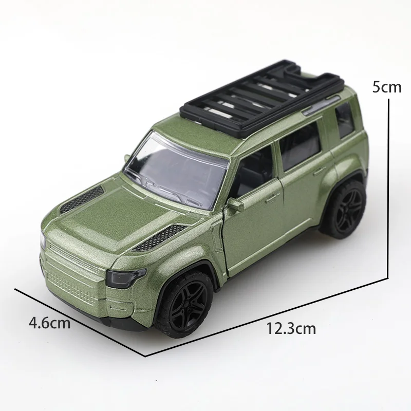 (袋入り) 1:36 SUV ディフェンダー 合金プルバックカーモデル、子供のおもちゃ
