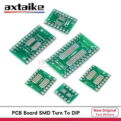 10PCS PCB Board SMD Turn To DIP MSOP SSOP TSSOP SOT23/223 SOP8 SOP14 SOP16 SOP20/24/28 IC SMT QFN FQFP TQFP 32 44 48 64 100Pin