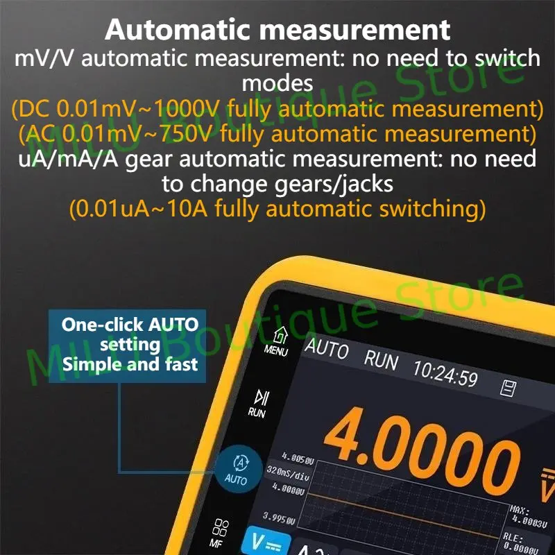 ALIENTEK DM40 Digitale Oscilloscoop Multimeter Signaalgenerator 3 in 1 50M Sample rate Voltage Diode Handheld Automotive Gereedschap