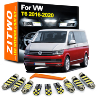 19Pcs Car Bulb Accessories LED Interior Light Kit For VW Volkswagen Multivan Caravelle Transporter T6 2016 2017 2018 2019 2020
