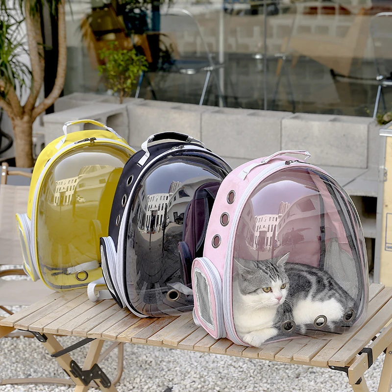 Cat Pet Carriers Dog pet backpacks portable transparent space capsules Soft Side Backpack  Travel Bags Outgoing cat supplies