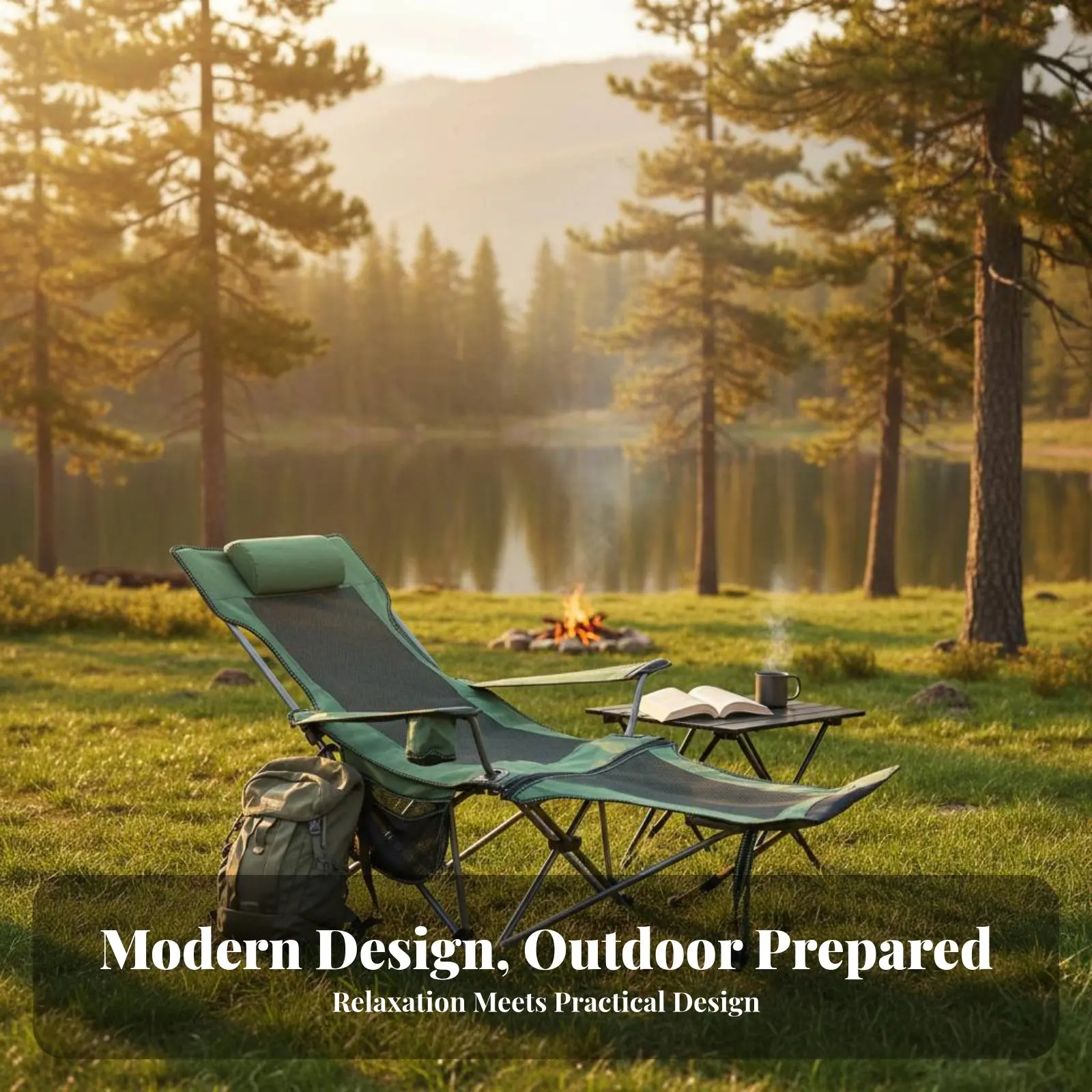 

Регулируемый складной шезлонг с функцией наклона, регулируемое кресло со съемной подставкой для ног, складная конструкция, универсальное применение для пляжа