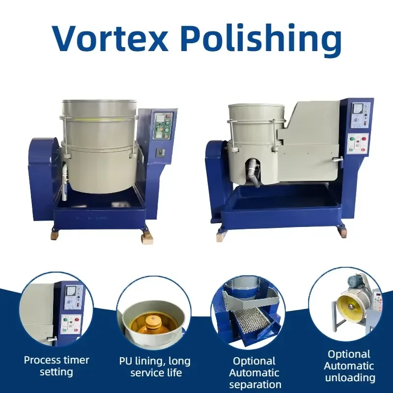 50L High Precision Grinding Centrifugal Disc Finishing Machine for Jewelry and Small Parts Mirror Polishing