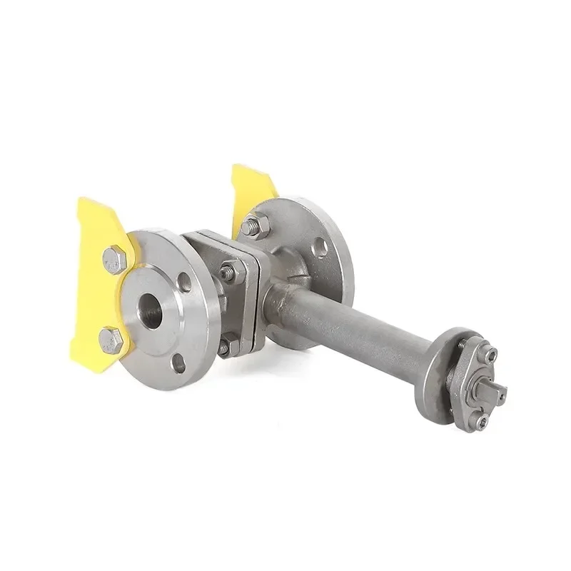 Low temperature , extended stem, high platform , stainless steel internal thread ball  raised switch ball valve
