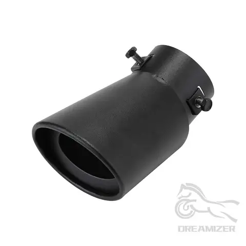 2"  Black Car Rear Curved Exhaust Pipe Tail Muffler Tip For Ford Focus Stainless Steel Car Throat Exhaust Pipe Accessories