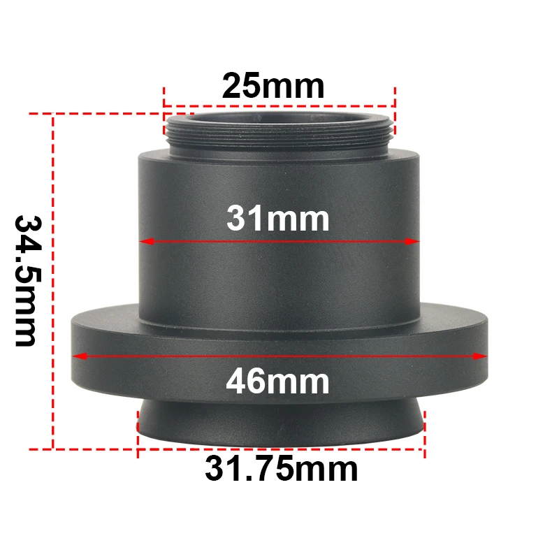 1X three lens microscope interface for clear imaging of large field of view 31.75mm mounting interface