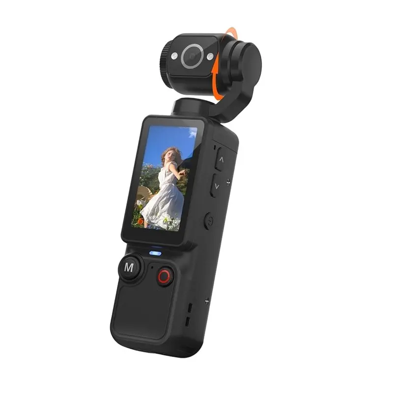 

180° Rotating Lens 1080P Wifi Sports Camera Vlogging Camera, Pocket Body Camera Handheld POV Recorder With 32GB Card Storage