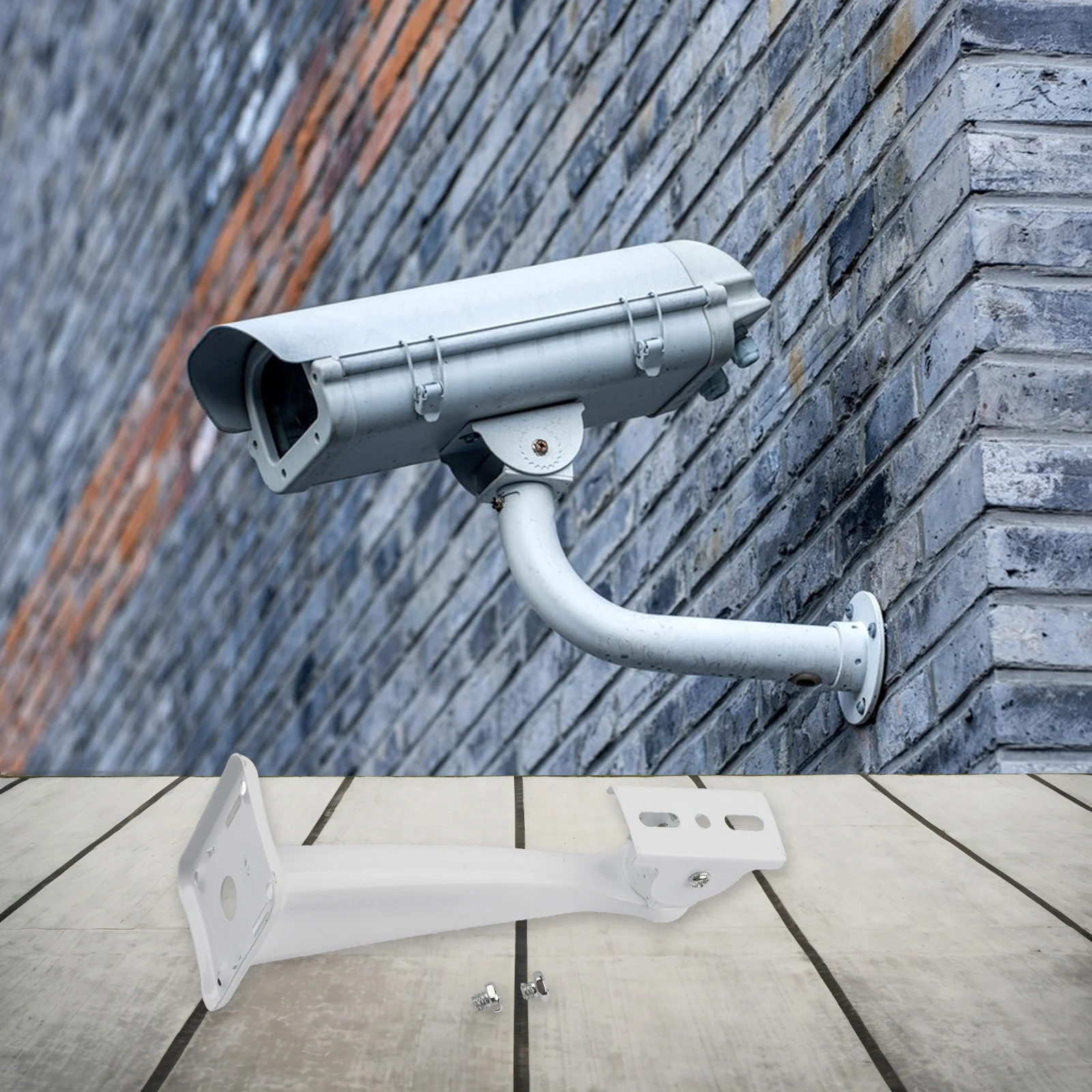 Video Security Mount Wall Ceiling Bracket White Video Security Thickened Design User-Friendly Setup Easy To Install