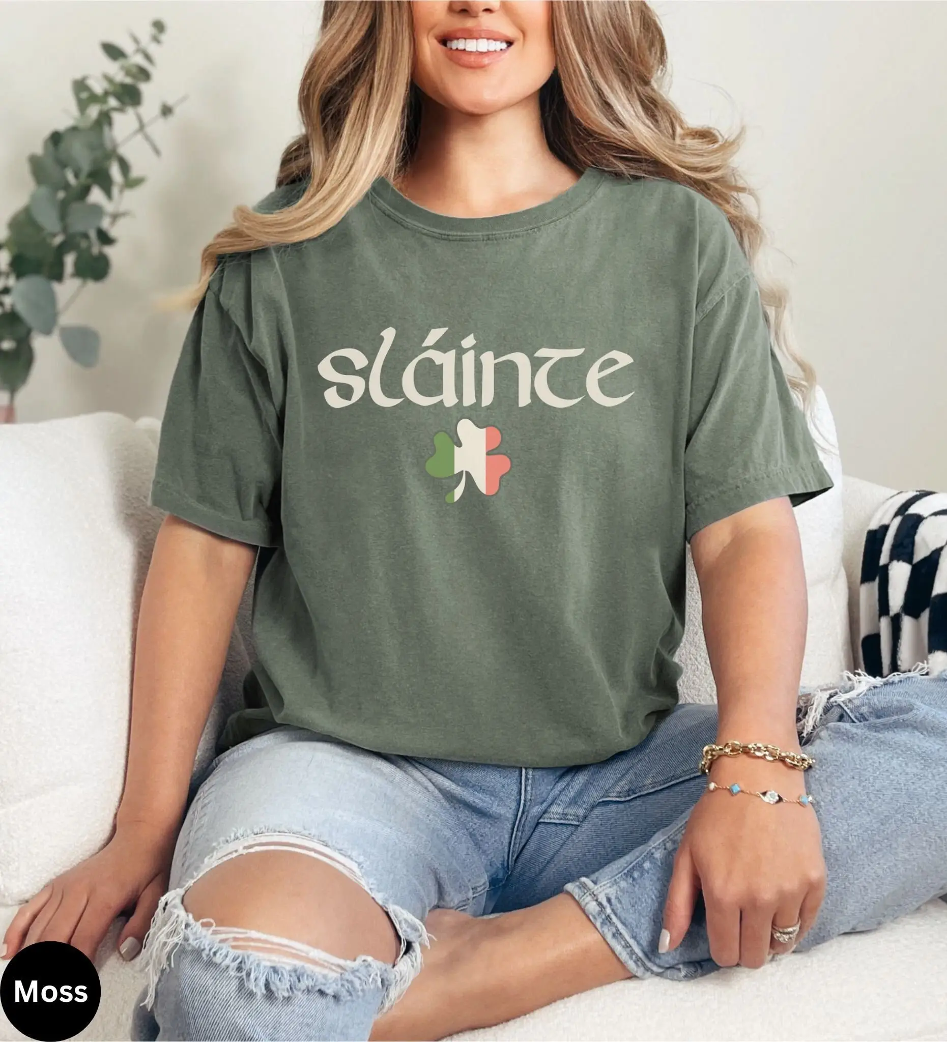 Cute Slainte St Patricks Day T Shirt Gaelic Irish Saint Pattys Days Shamrock Drinking Sláinte