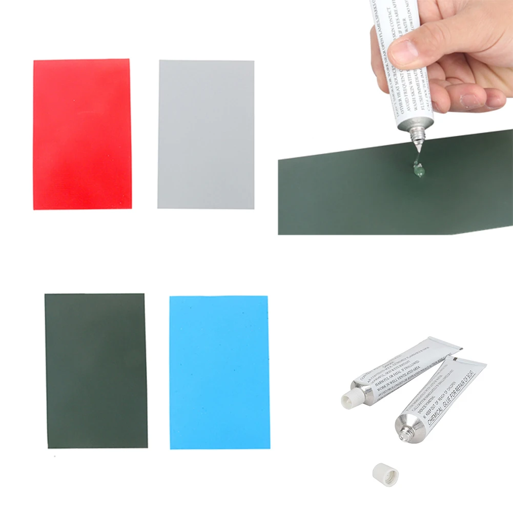 แพทช์ซ่อมการเจาะเรือ DIY แพทช์ PVC และชุดซ่อมกาวเหมาะสําหรับอุปกรณ์เสริมสระว่ายน้ําโซฟาเป่าลมและอื่น ๆ