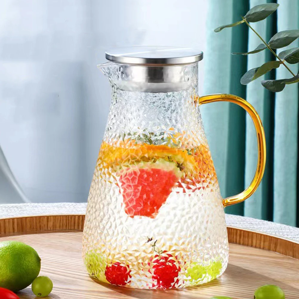 

Чайник для холодной воды, нежный кувшин для напитков, аксессуары для дома, чайник для сока для ежедневного использования, вечерние стекло, прозрачная настольная ручка