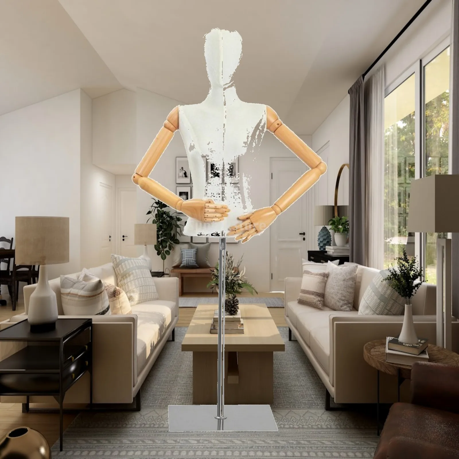 Female Display Mannequin Flat-Shoulder Female Mannequin for Visual