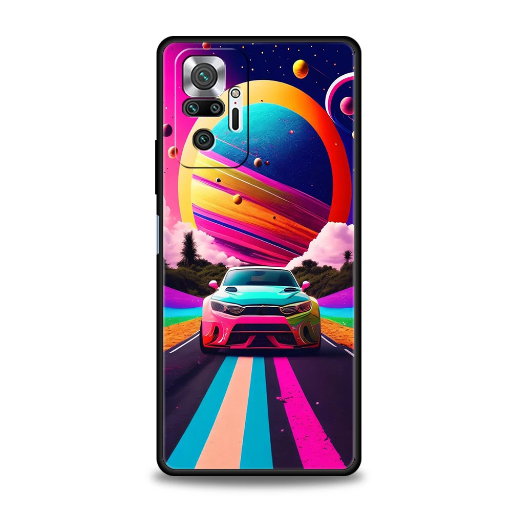 Synthwave Retro Phone Case for Xiaomi Redmi NOTE 12 Pro K40 Gaming K50 8A 9T 9A 9C Note 8 8T 9 9S 10 11 Pro Plus Soft Shell Bags