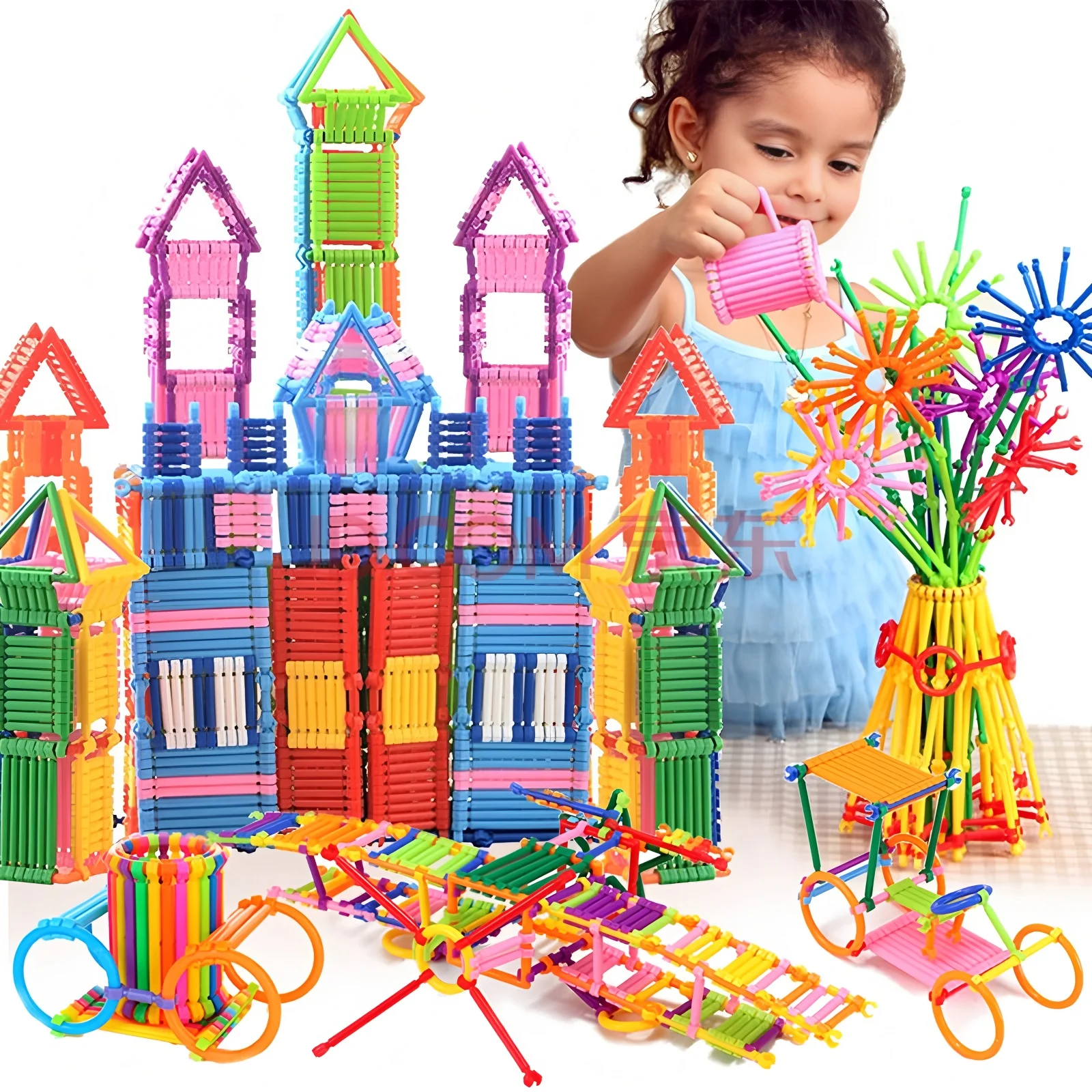 Children's assembly smart stick educational toys, 3D assembly stick educational toys, children's educational building block toys