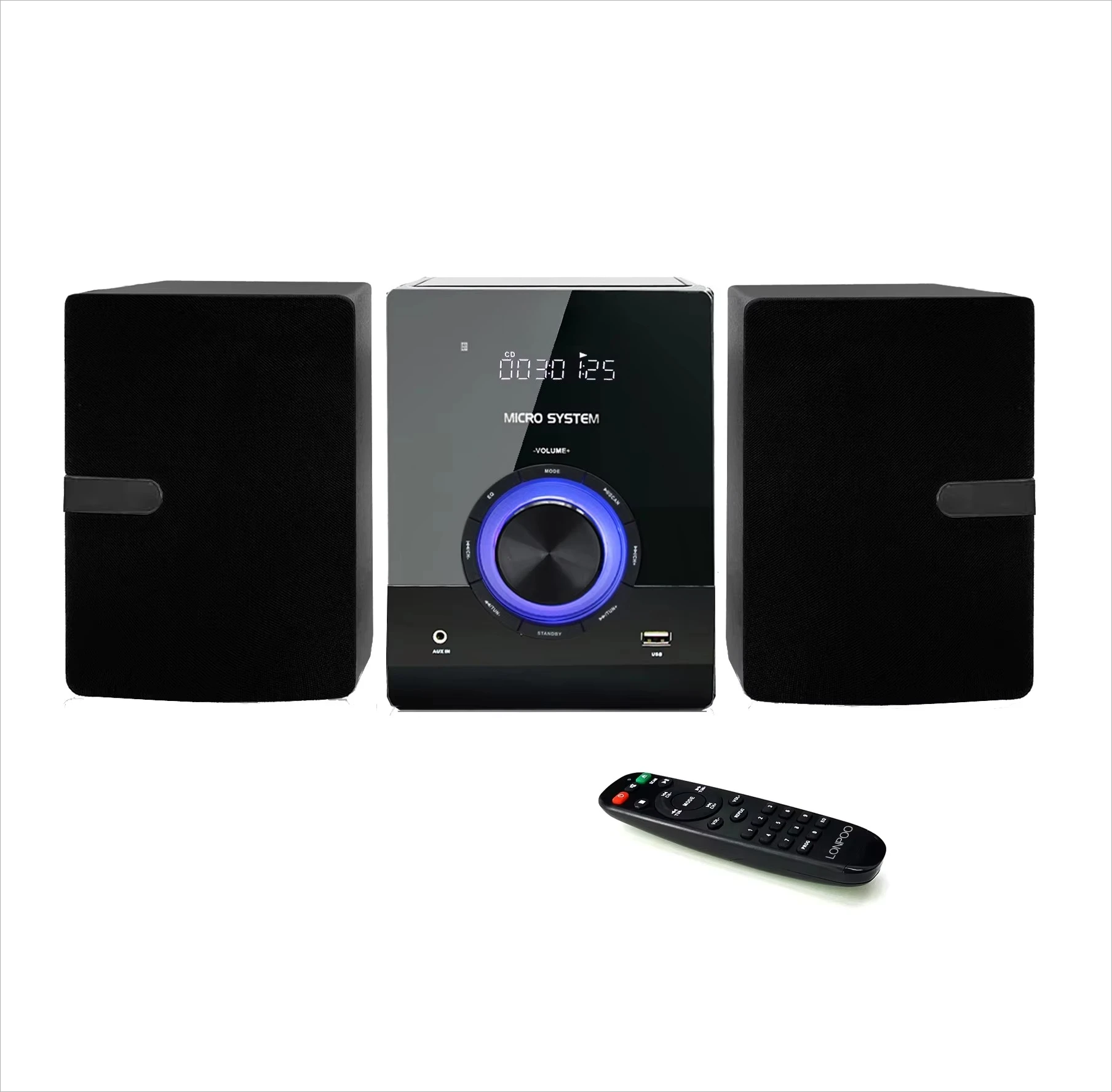CD Mini HIFI System Speaker With CD/BT/USB/FM/AUX/Line in