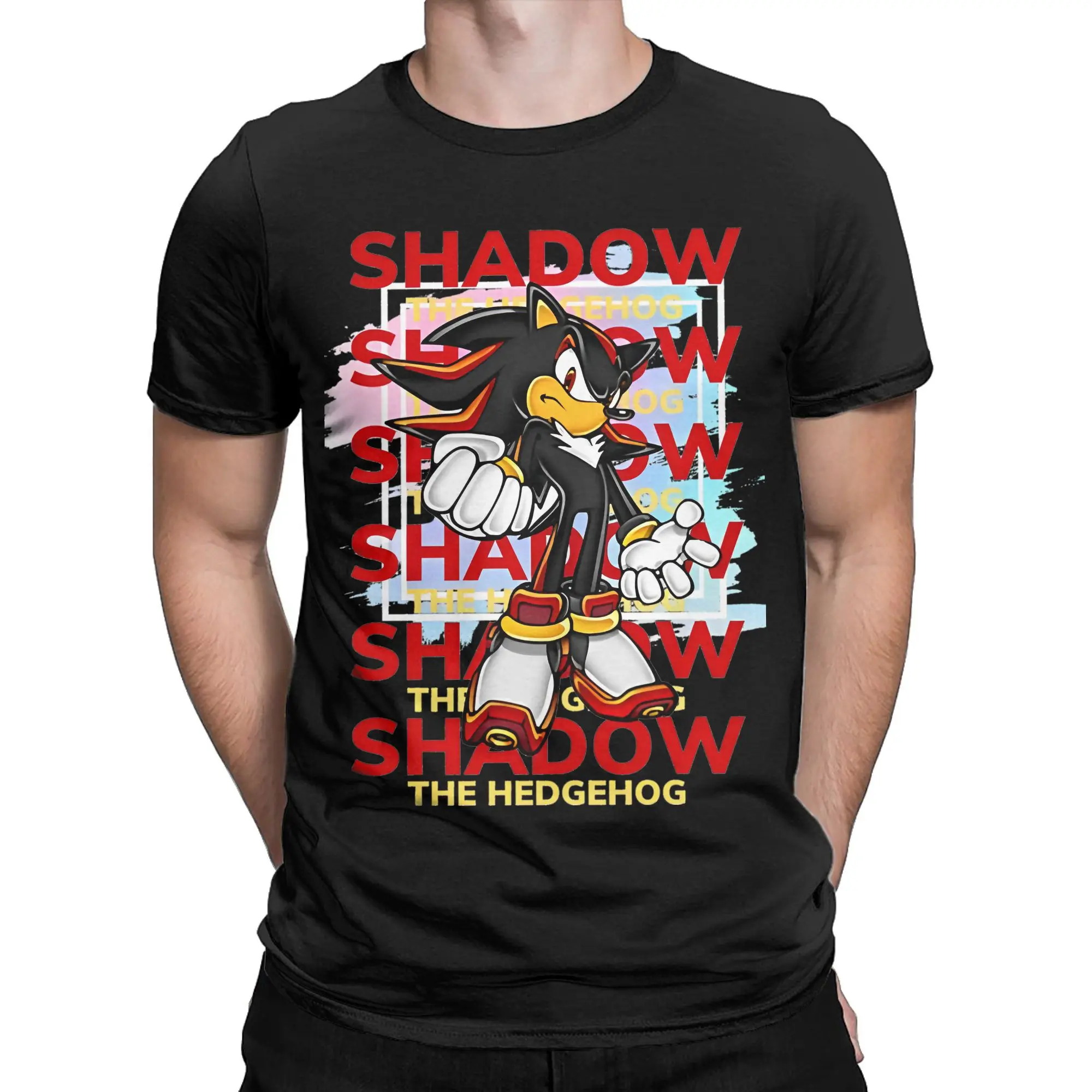 The Hedgehog Shadow T Shirts Men Women's Pure Cotton Funny T-Shirt Round Neck Cartoon Tees Short Sleeve Tops Gift Idea