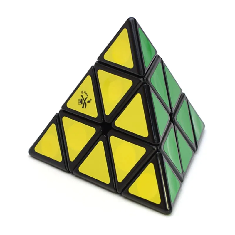 Kostka DaYan Pyramid II 3x3 Czarno-Biała Przezroczysta Zielona Edycja Limitowana Kolekcjonerska Układanka Tetraedr
