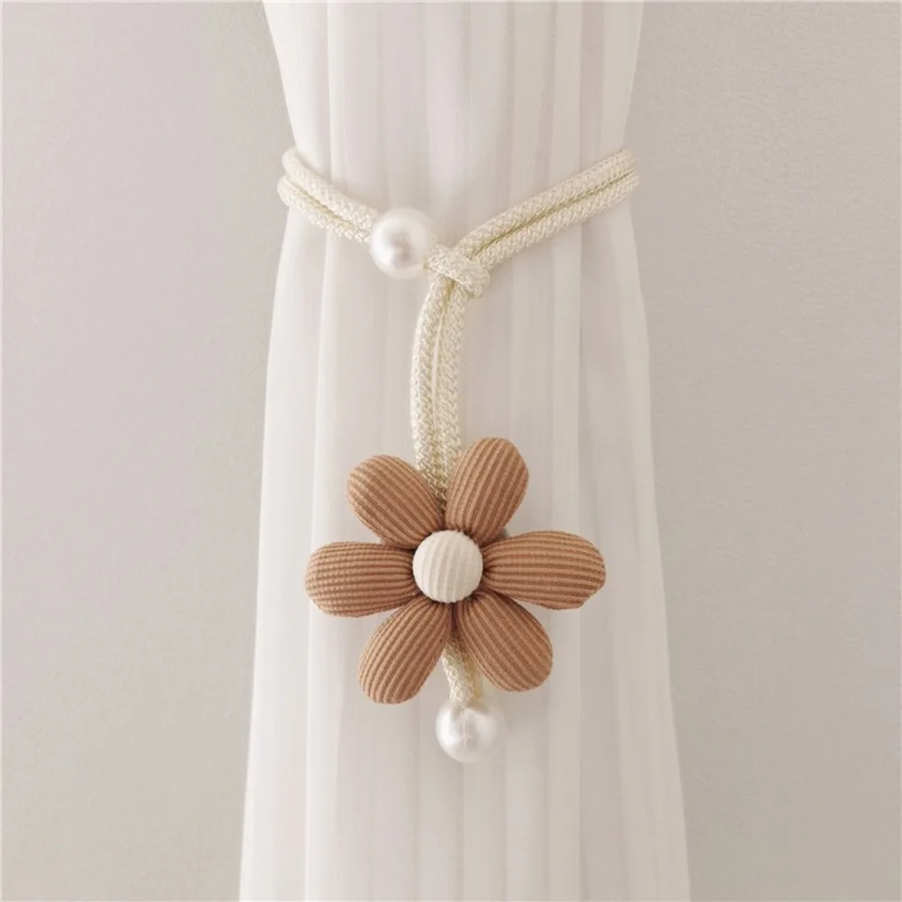 1 PCS Elastic Band Curtain Tieback Cartoon Adjustable Window Curtain Buckles Flower Shape Curtain Rope Holders Room
