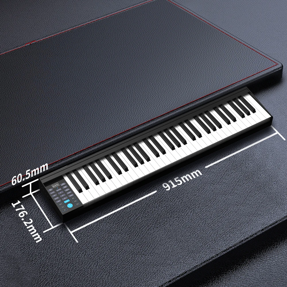

Piano Music Teaching Tools 61 Keys ABS Big Battery MIDI Musical Beginners Professional SEMI-weighted Touch Wholesale Keyboard