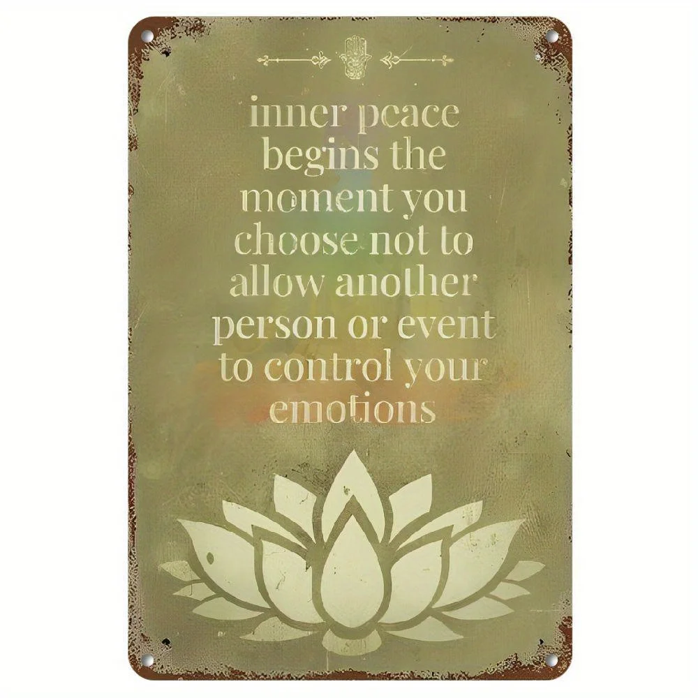 1pc Zen-Style Aluminum Metal Zen Sign 