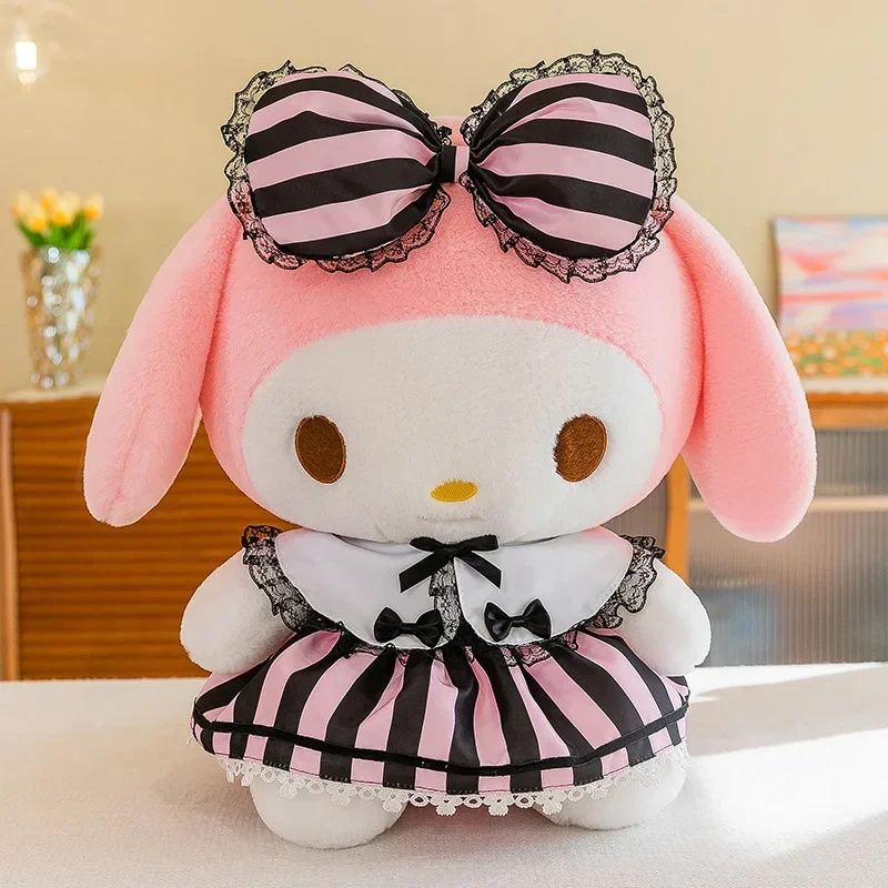 60CM Sanrio Kawaii 플러시 인형 만화 Kuromi 멜로디 박제 큰 크기 플러시 장난감 베개 룸 장식 어린이 생일 선물