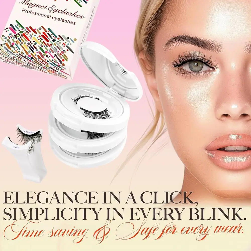 3 paia ciglia finte magnetiche con pinzetta bianco e piccolo diavolo indossare ciglia al chiaro di luna riutilizzabili per girasole facile Y0O9