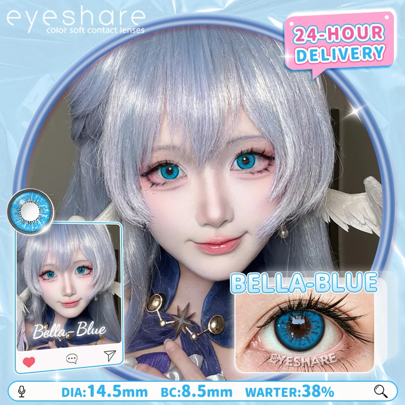 EYESHARE 1 Paar Cosplay Farbige Kontaktlinsen für Augen Rote Kontaktlinsen Anime Rosa Augenlinsen Halloween Beauty Make-up Linsen – Detail 3